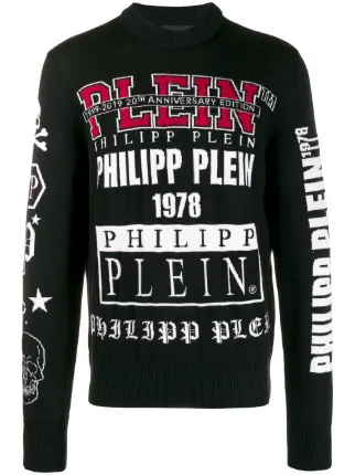 Philipp Plein Stickad Tröja Med Logotyp Farfetch Philipp Plein Stickad Tröja Med Logotyp Farfetch