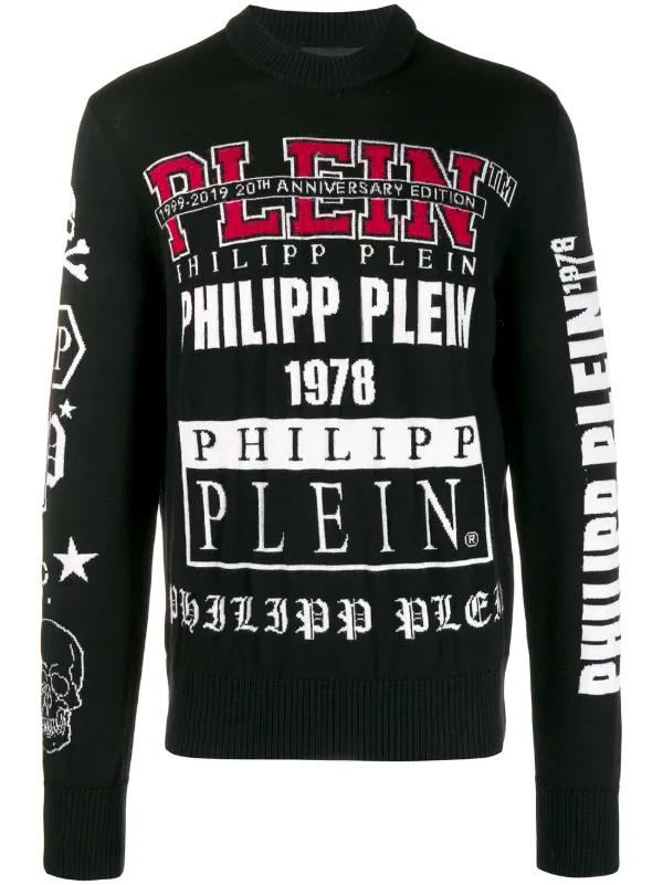 Philipp Plein Stickad Tröja Med Logotyp Farfetch Philipp Plein Stickad Tröja Med Logotyp Farfetch
