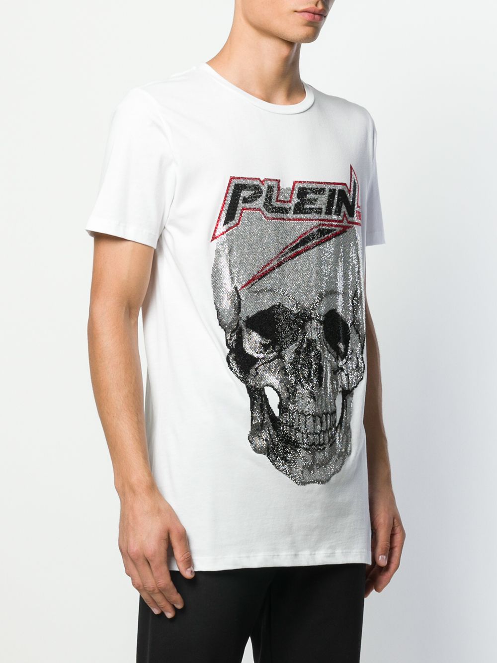 фото Philipp plein футболка с декором skull и стразами