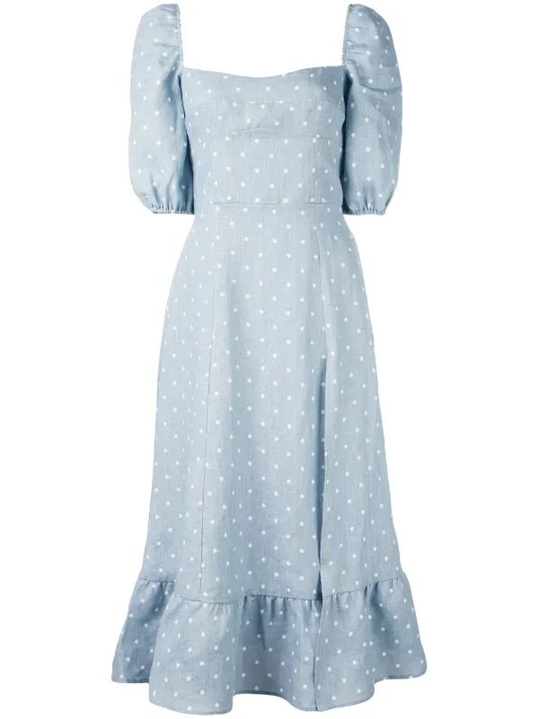 reformation light blue dress