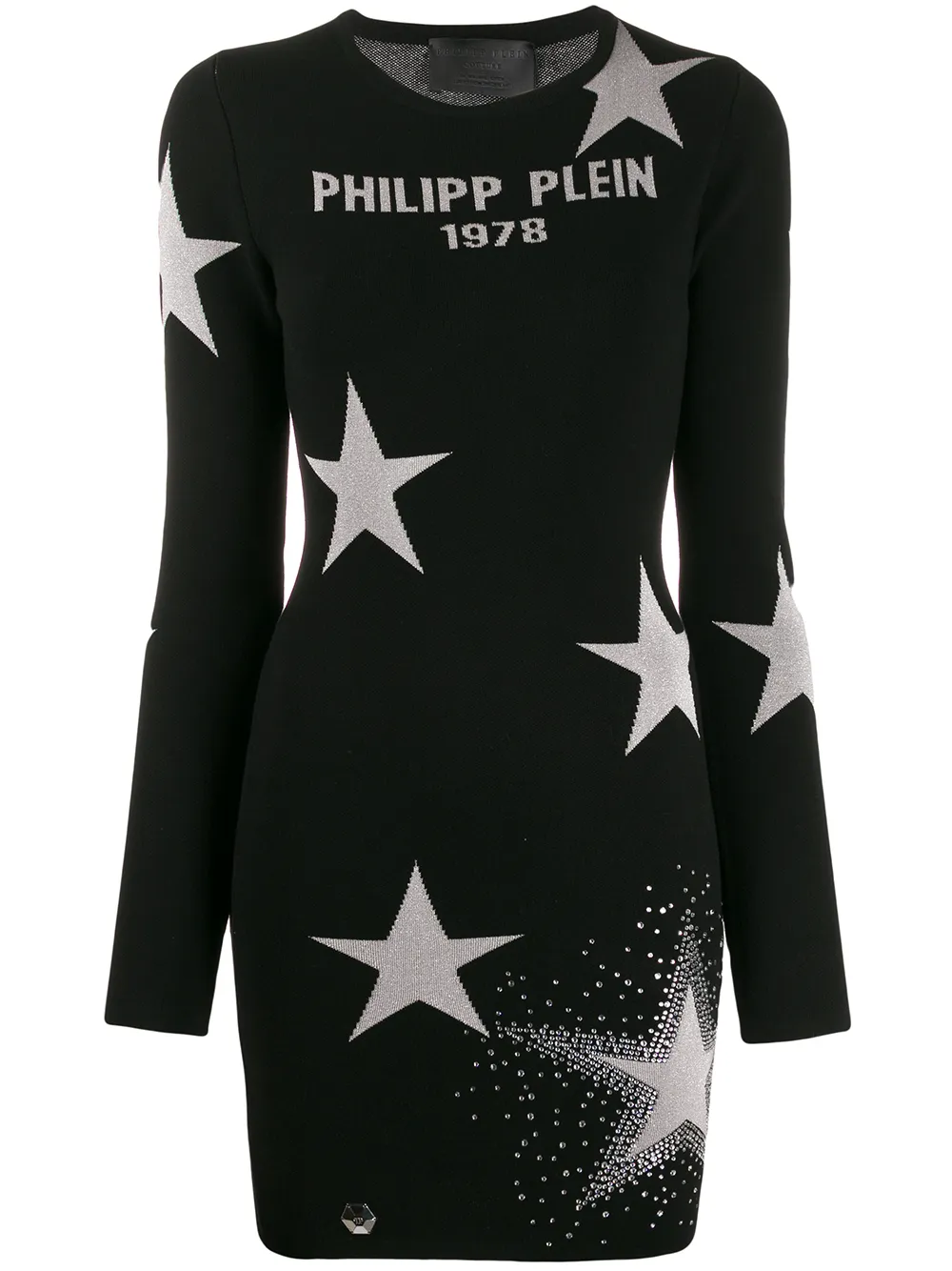 фото Philipp plein платье-джемпер с логотипом