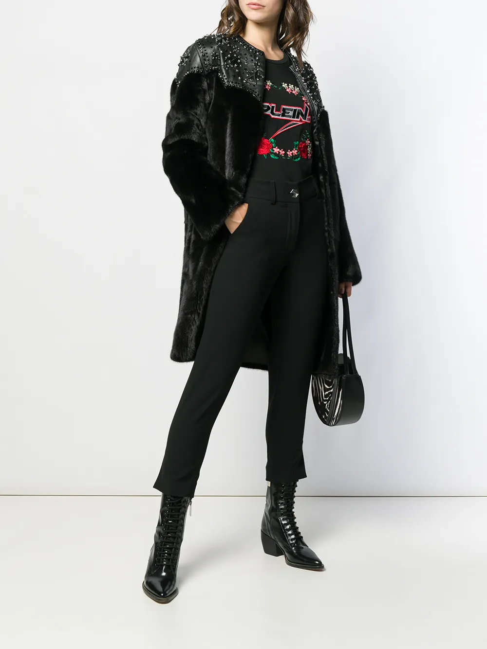 Philipp Plein Cropped broek - Zwart