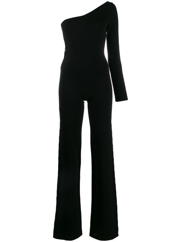 Philipp Plein One Shoulder Knit Jumpsuit Farfetch