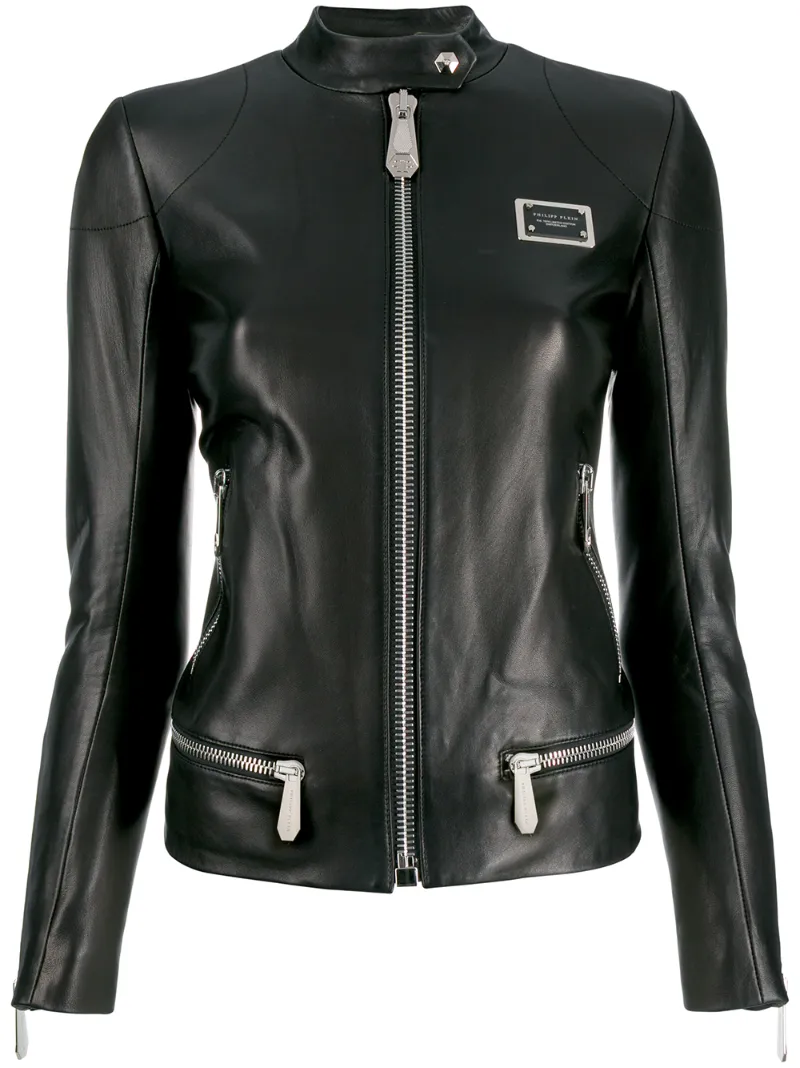 Click to view more detailed imagery on our partner's website Philipp Plein Moto Jacket In Black