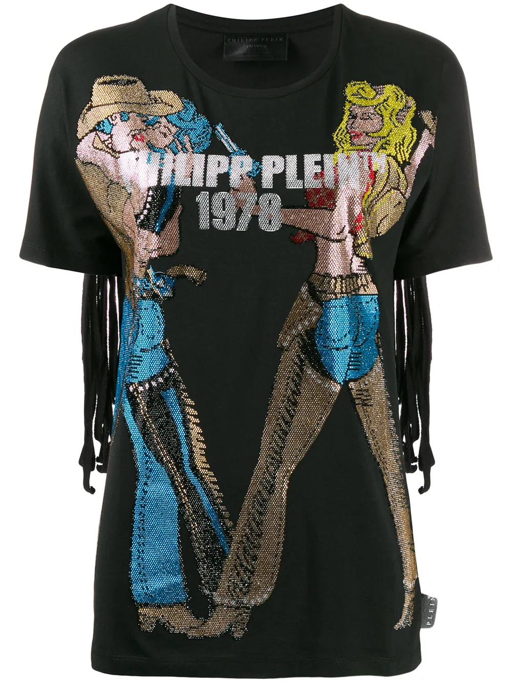 t-shirt à design strassé