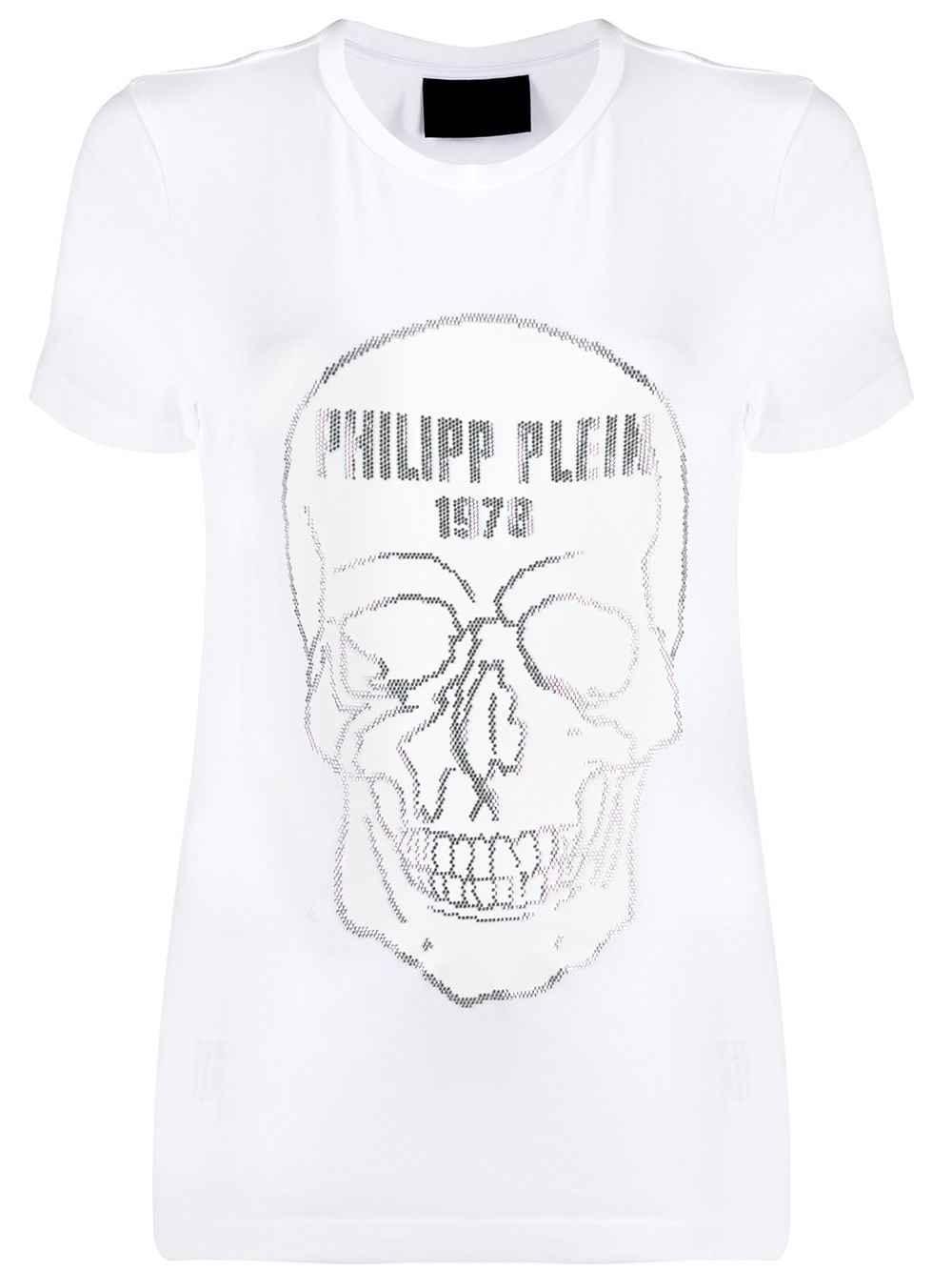 фото Philipp Plein футболка с декором Skull и стразами