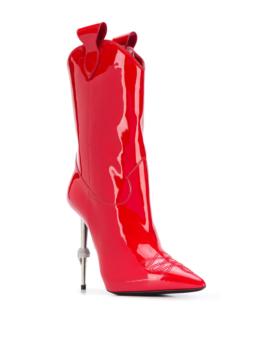 Philipp Plein Cowboy Style Heeled Boots - Farfetch