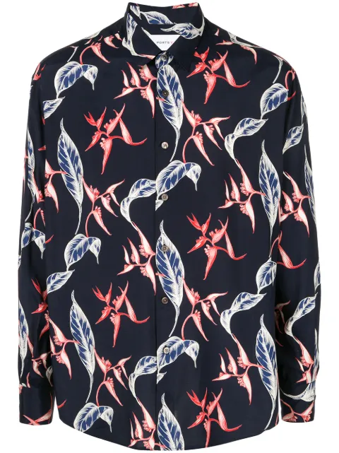 Ports V botanical print button-up shirt