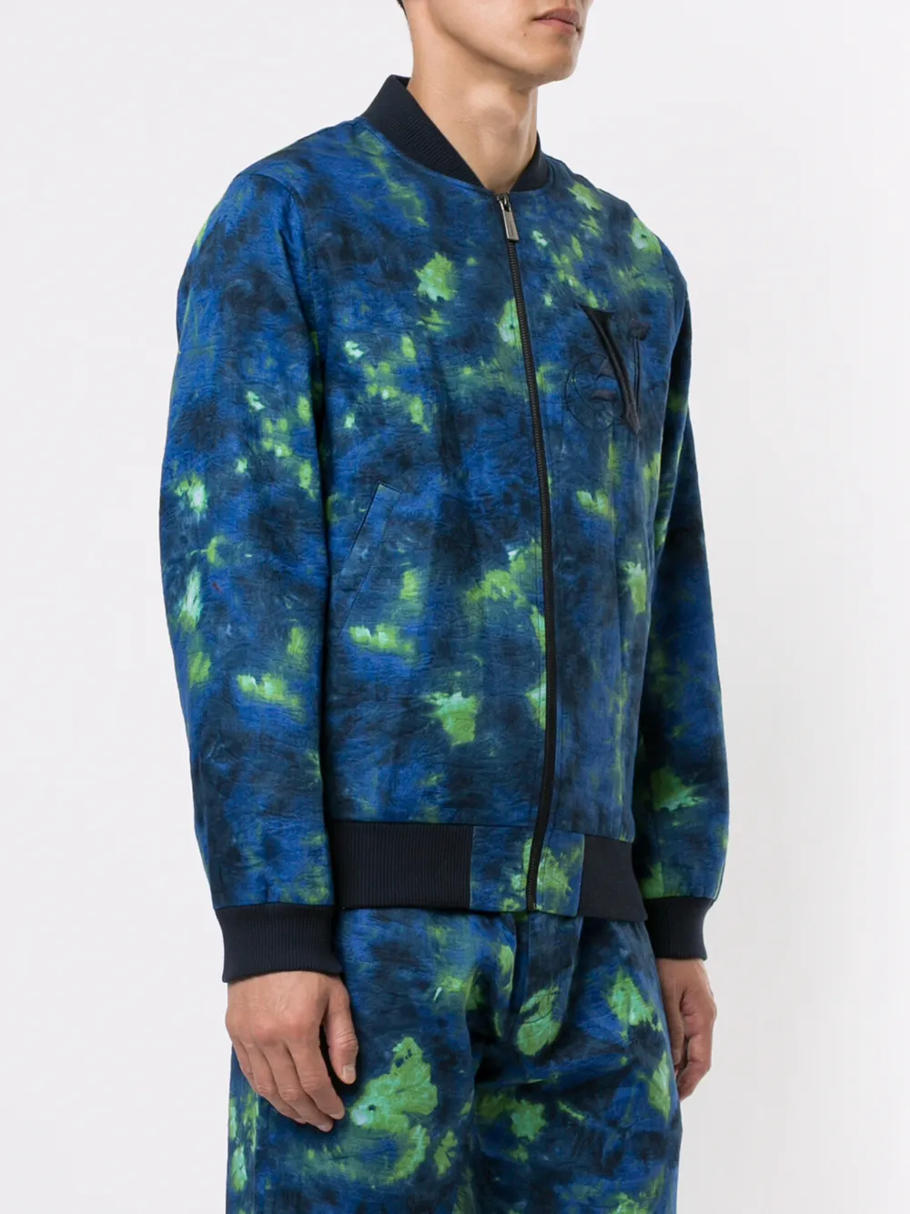 Ports V Bomberjack met verfdetails Blauw