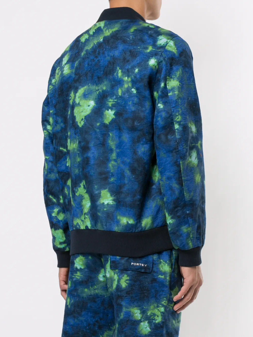 Ports V Bomberjack met verfdetails Blauw