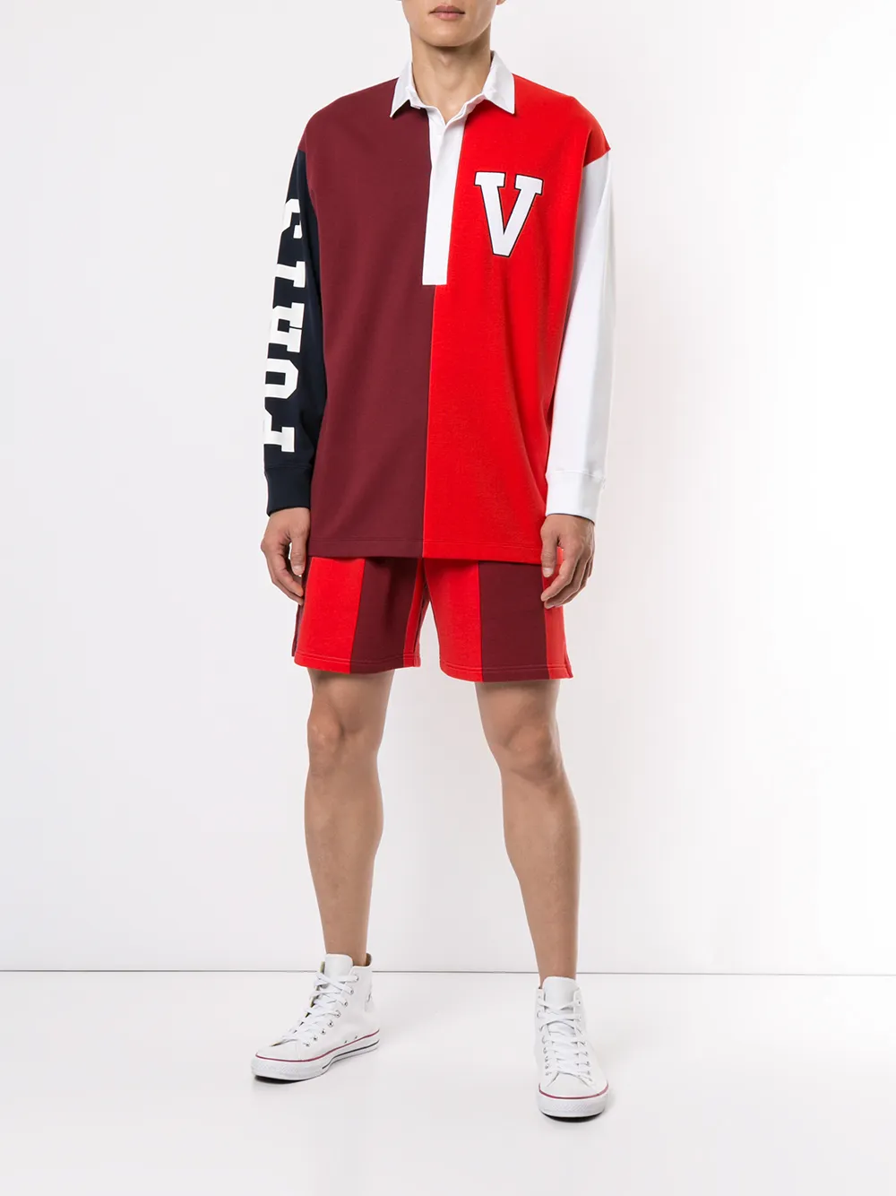 Ports V Poloshirt met logo Rood