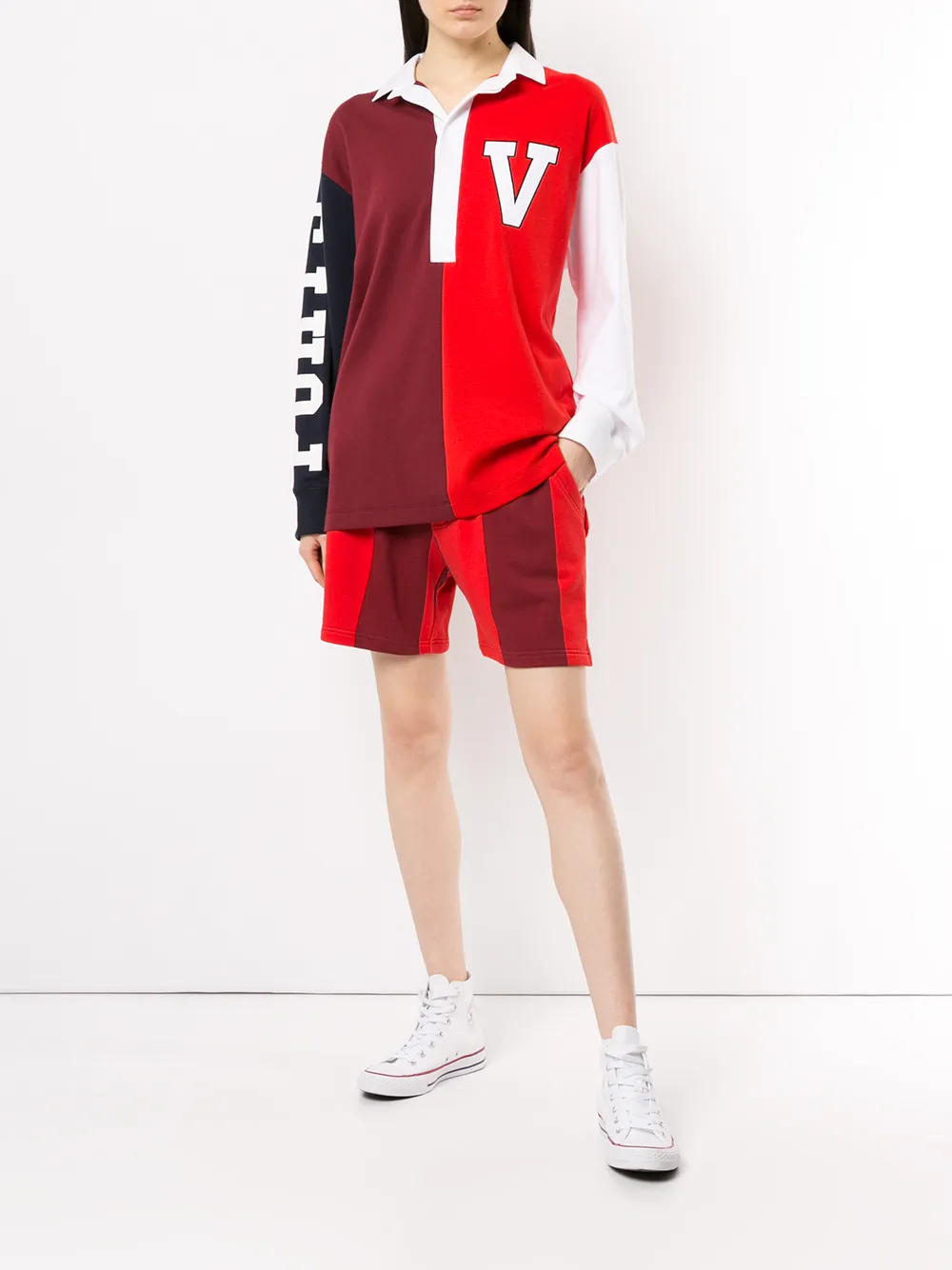 Ports V Poloshirt met logo Rood
