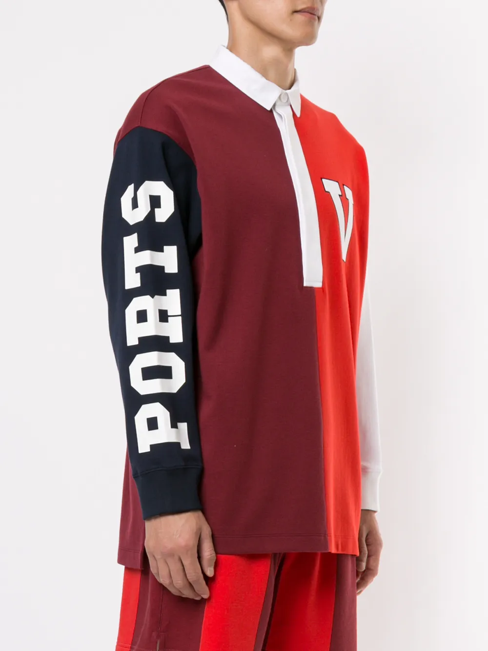 Ports V Poloshirt met logo Rood