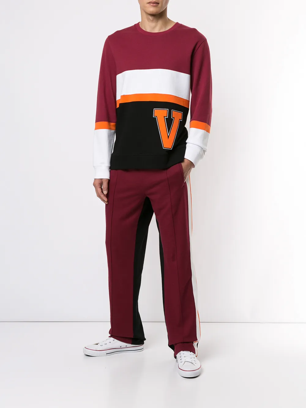  Ports V Hose Mit Seitenstreifen   Rot 