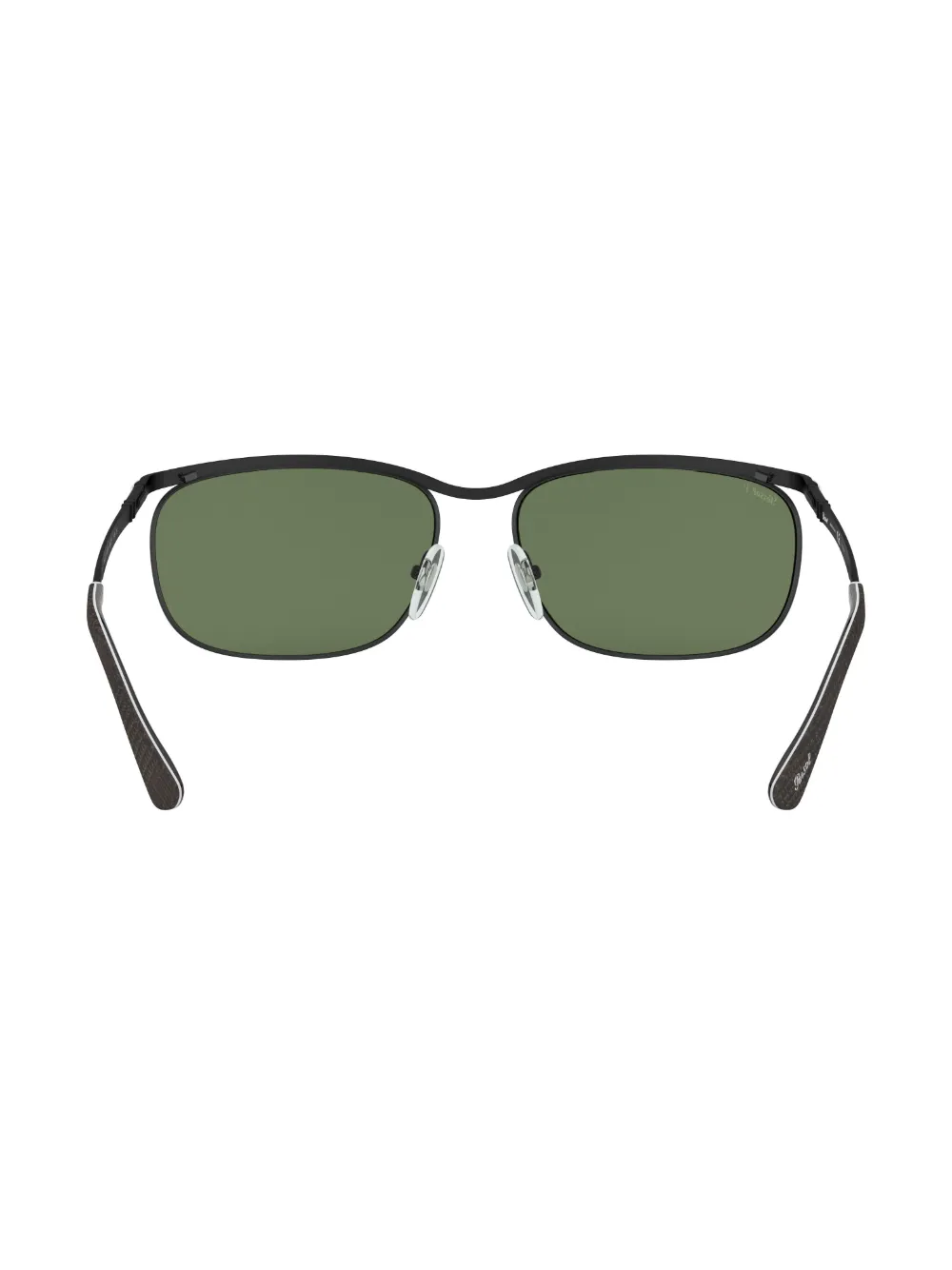 Persol Zonnebril met rechthoekig montuur Zwart