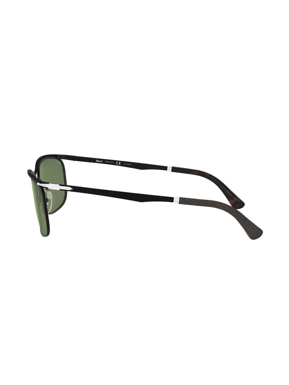 Persol Zonnebril met rechthoekig montuur Zwart