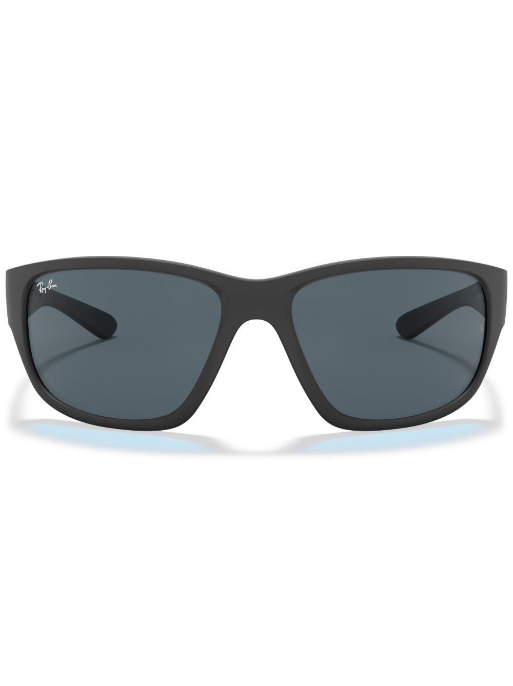 Shop Ray Ban Matte Square Sunglasses In Black