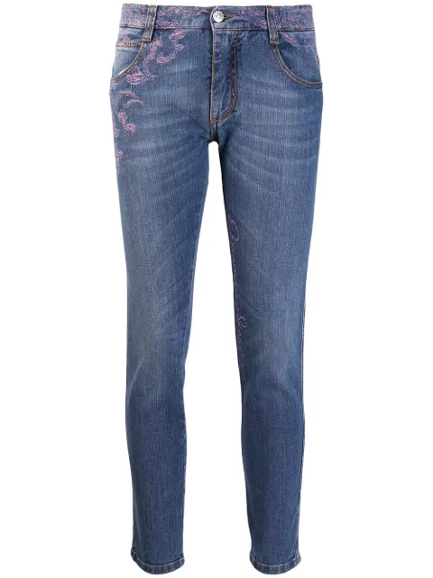 Ermanno Scervino embroidered skinny jeans