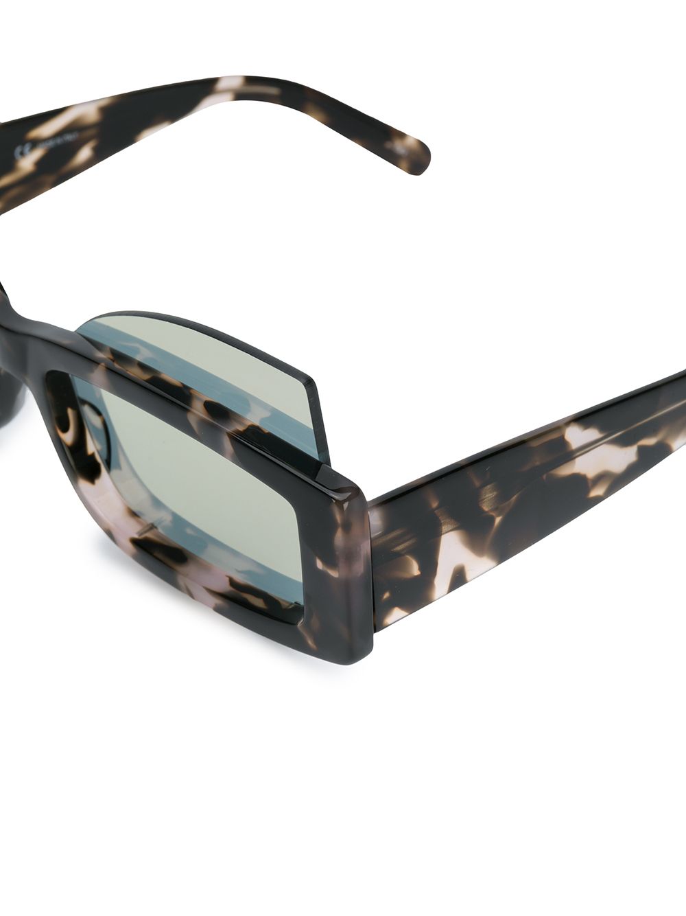фото Courrèges многослойные солнцезащитные очки черепаховой расцветки