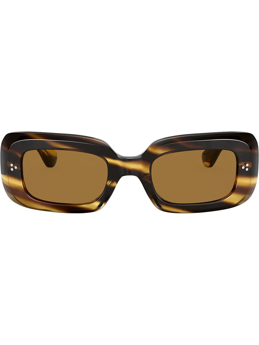 Oliver Peoples Eckige 'Saurine' Sonnenbrille - Braun