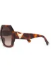 Valentino Eyewear hexagonal Vlogo oversized sunglasses