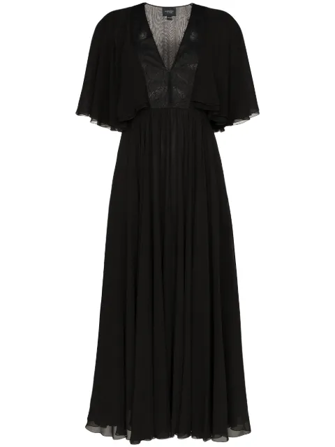 Click to view more detailed imagery on our partner's website Giambattista Valli Georgette Flared Sleeve Dress In Black