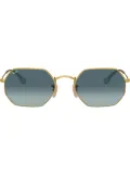 Ray-Ban RB3556N octagonal sunglasses - Gold