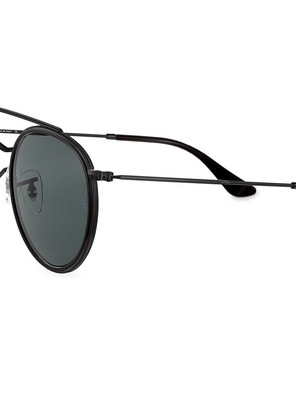 Shop Ray Ban Rb3647 Round Double-bridge Sunglasses In Black