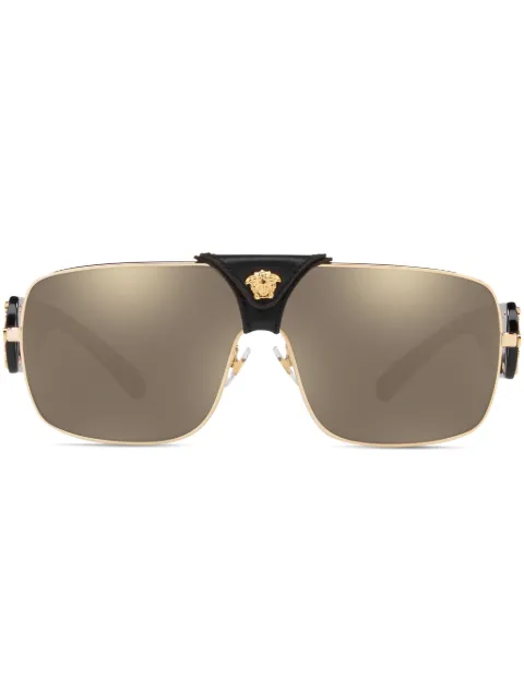 Versace Eyewear Zonnebril met rechthoekig montuur