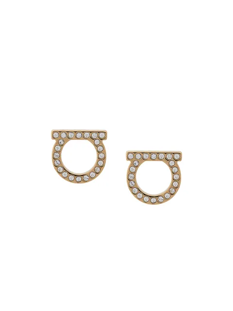 Ferragamo logo crystal embellished earrings