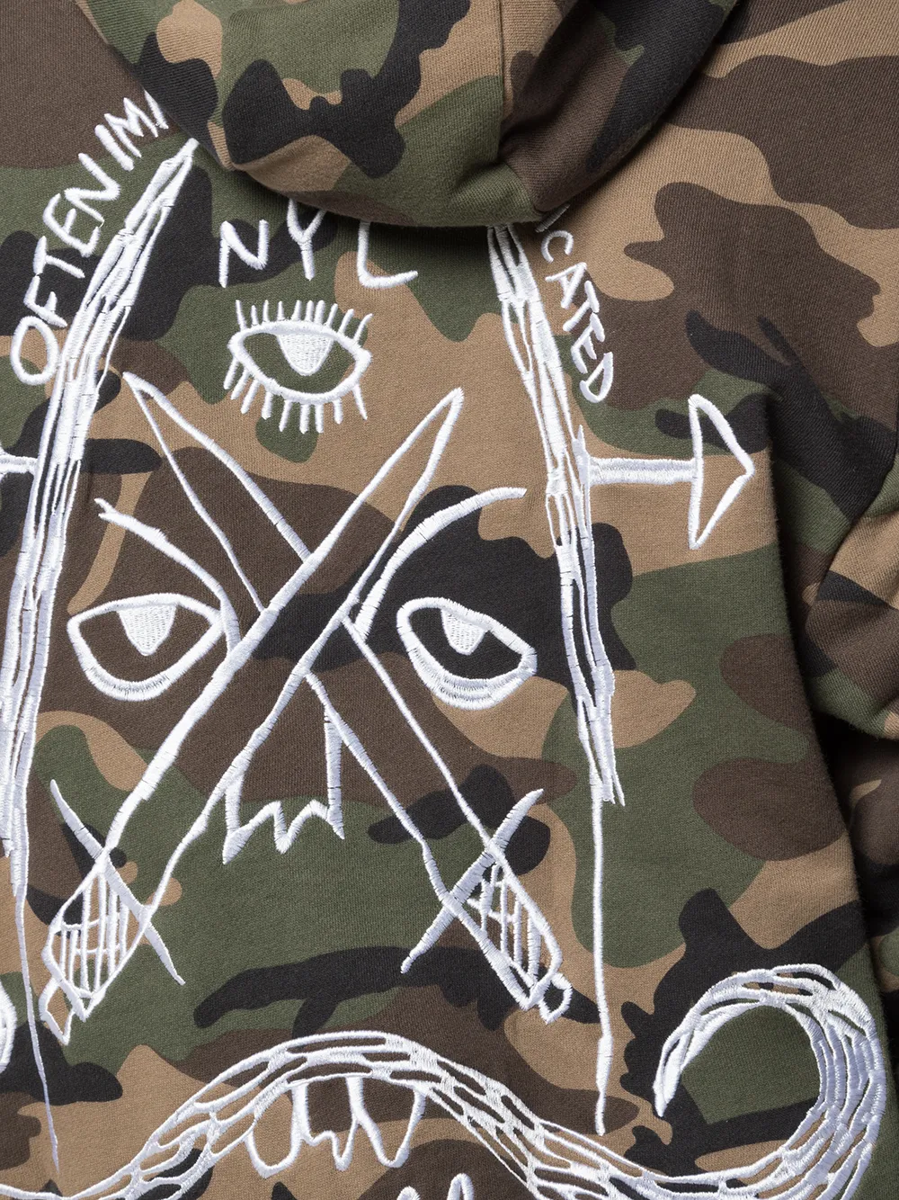 Haculla Never Duplicated Camouflage Hoodie In Green