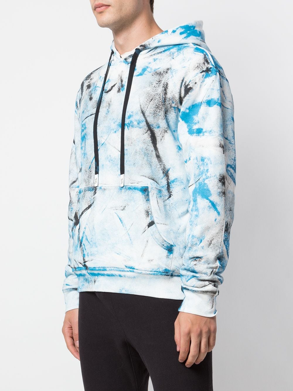 Haculla Handgeverfde hoodie Blauw