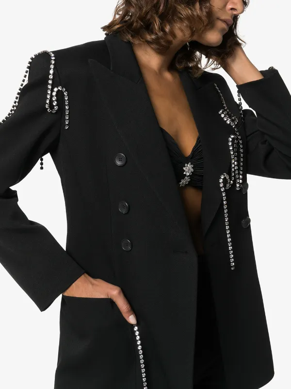 Christopher Kane Crystal Chain Tailored Jacket Farfetch Com