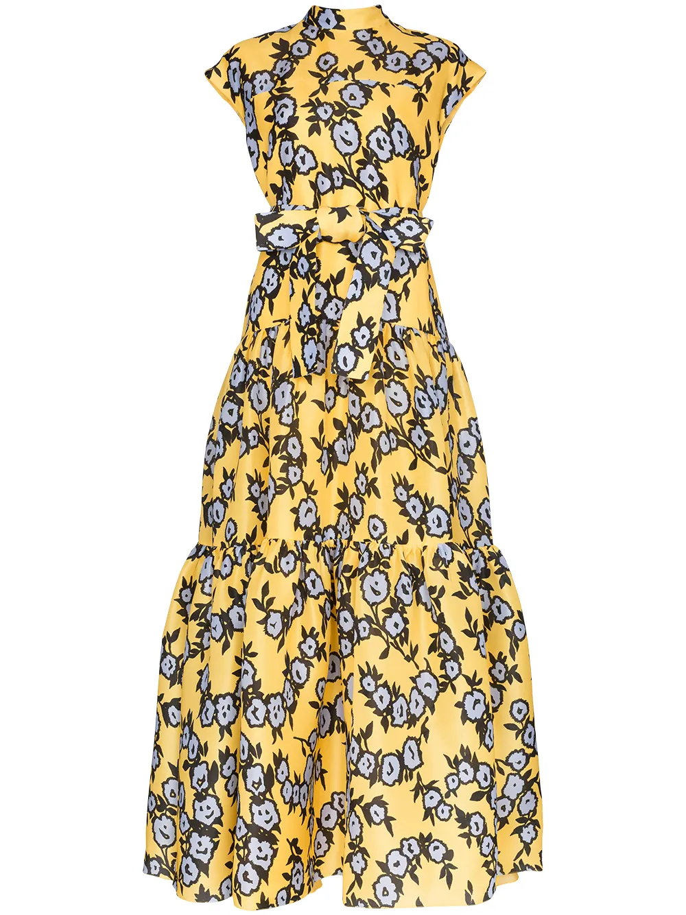Carolina Herrera Dresses floral print tiered gown