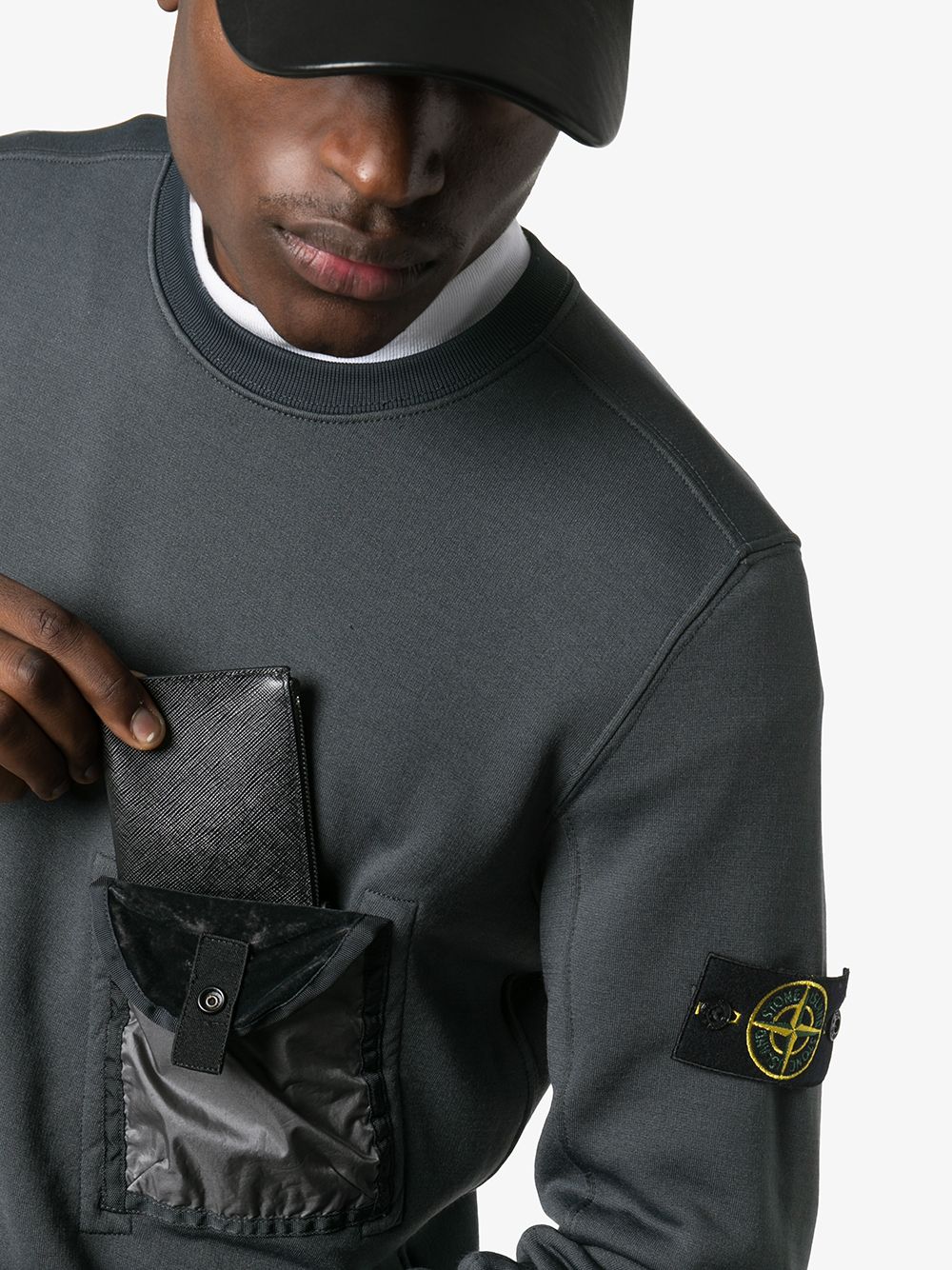 фото Stone Island толстовка с нагрудным карманом