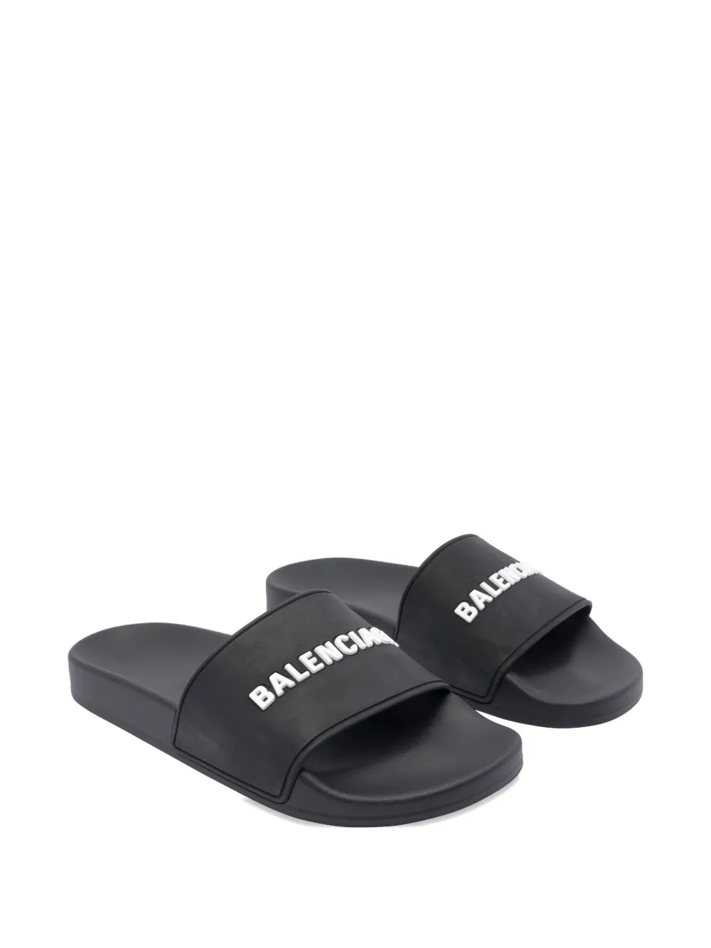Balenciaga logo-embossed pool slides | Image 2
