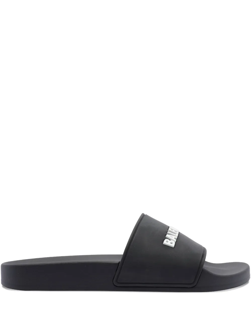 Balenciaga logo-embossed pool slides | Black | Image 1