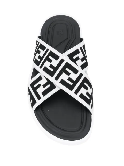 fendi ff interlace slides