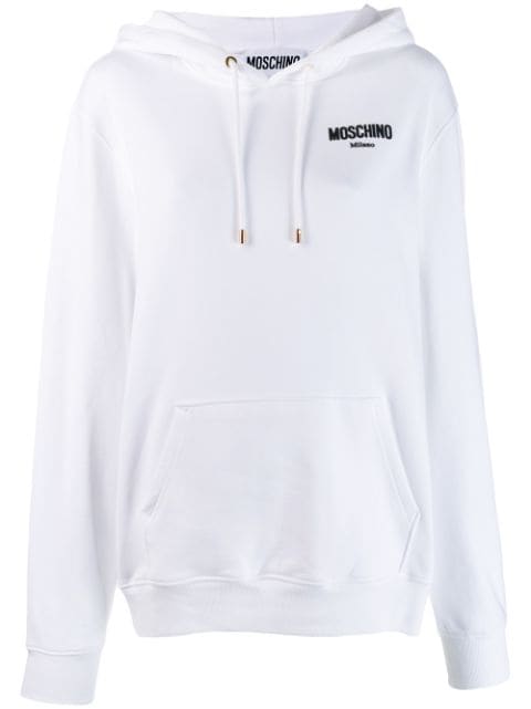 Moschino Logo Hooded Sweatshirt - Farfetch