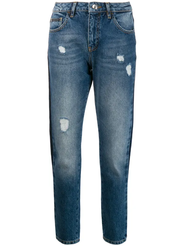 boyfriend jeans with side stripe