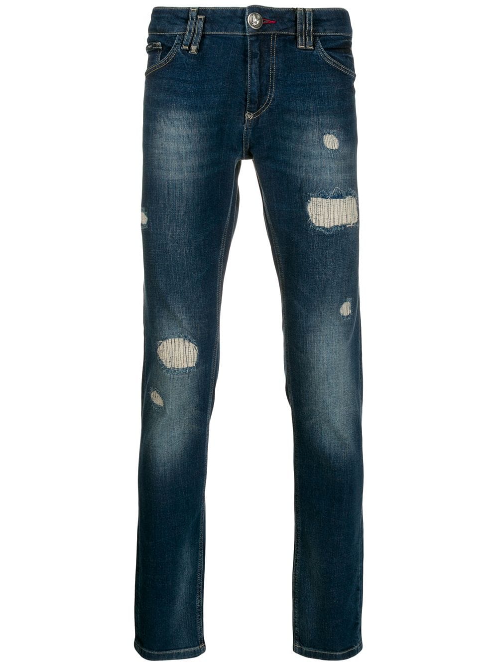 Philipp Plein Distressed slim-fit Jeans - Farfetch