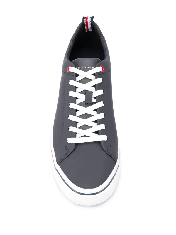 tommy leather sneakers