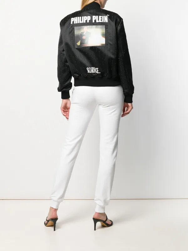 Philipp Plein Bomberjack Met Scarface Farfetch Philipp Plein Scarface Bomberjack Farfetch