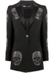 Image 1 of Philipp Plein rhinestone-embellished skull blazer