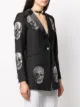 Philipp Plein rhinestone-embellished skull blazer
