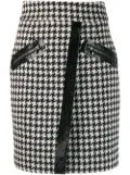 Philipp Plein houndstooth short skirt - Black