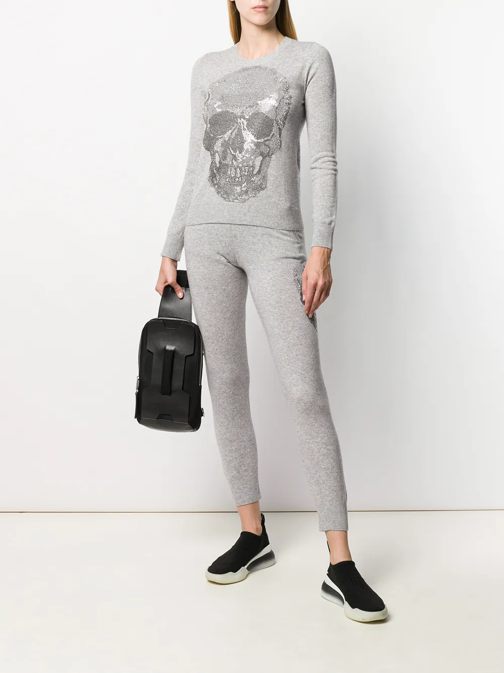  Philipp Plein Pull Skull - Gris 