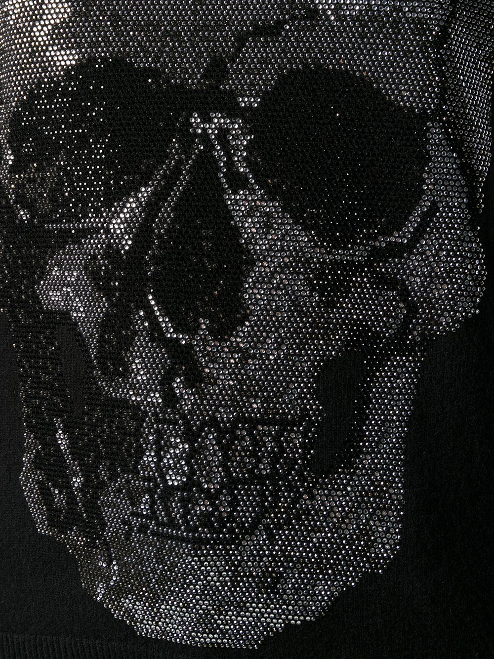 Shop Philipp Plein Skull Embellished Sweater In Black