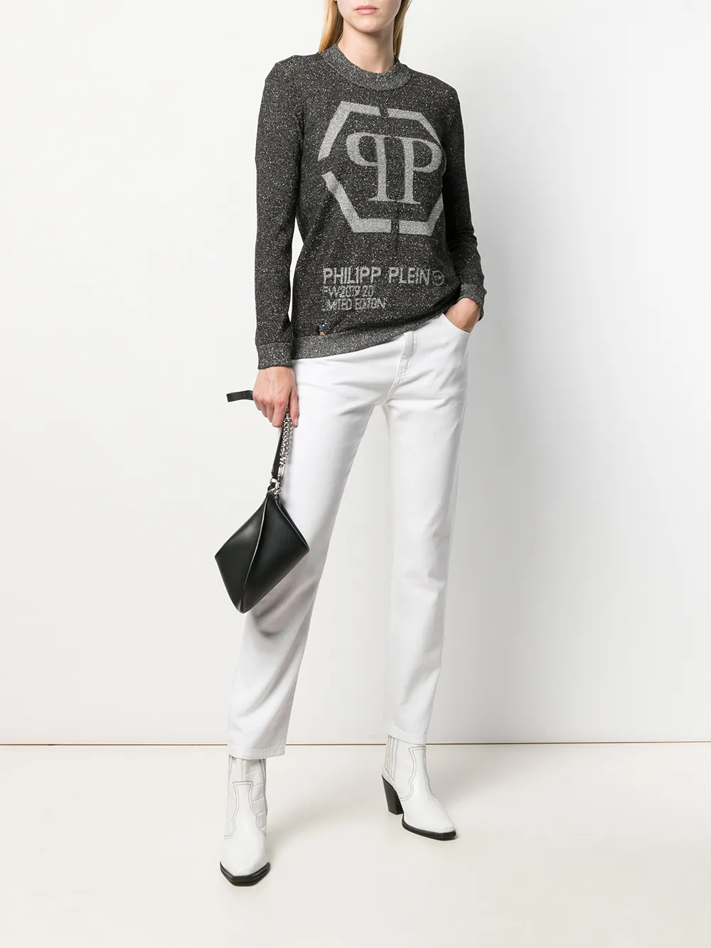 Philipp Plein Trui van lurex Zwart