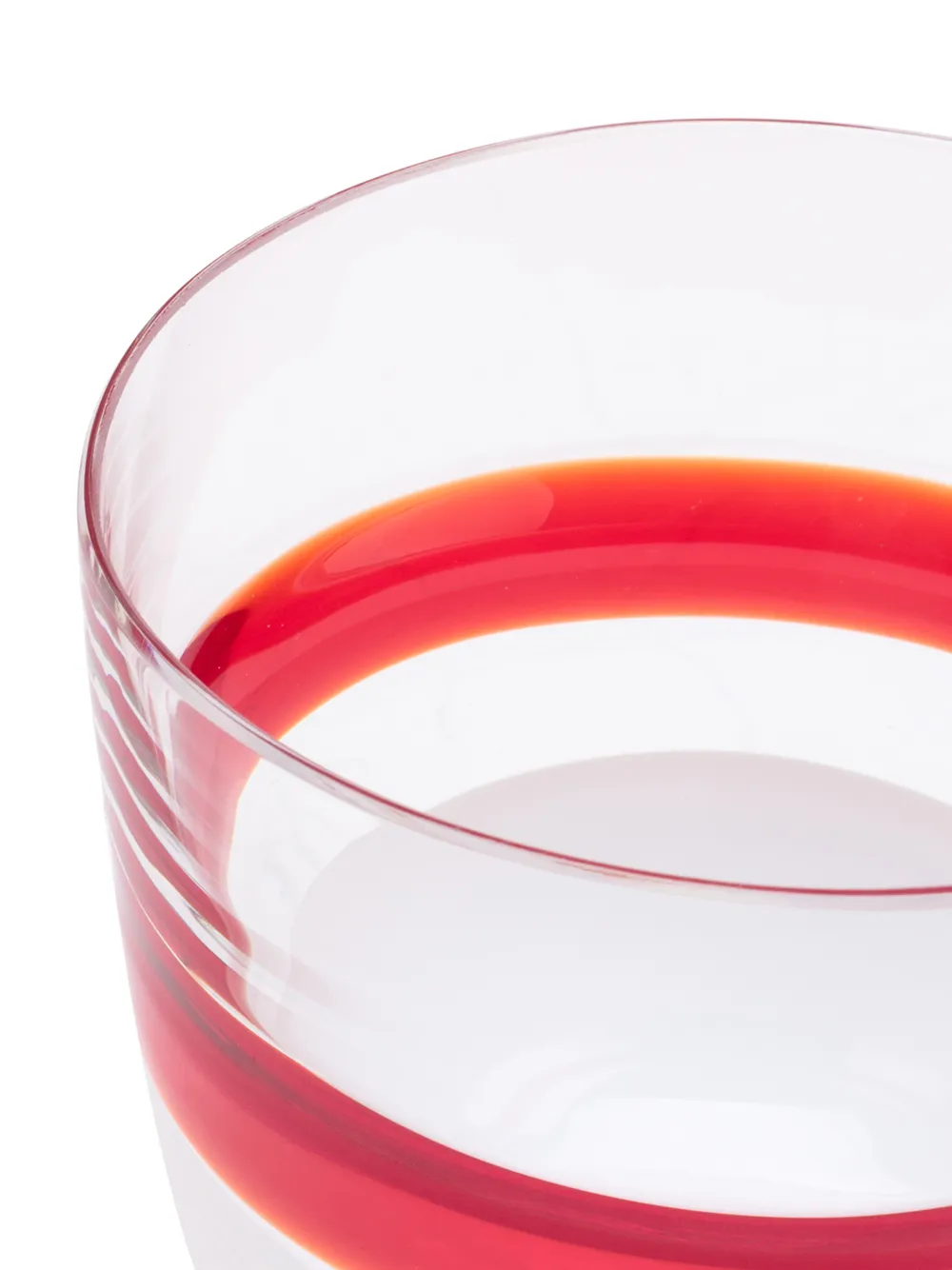 Carlo Moretti Glas Mit Streifen   Rot 